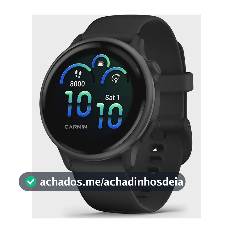 Relógio Vívoactive 6 com Monitor Cardíaco e GPS 42mm Preto Garmin