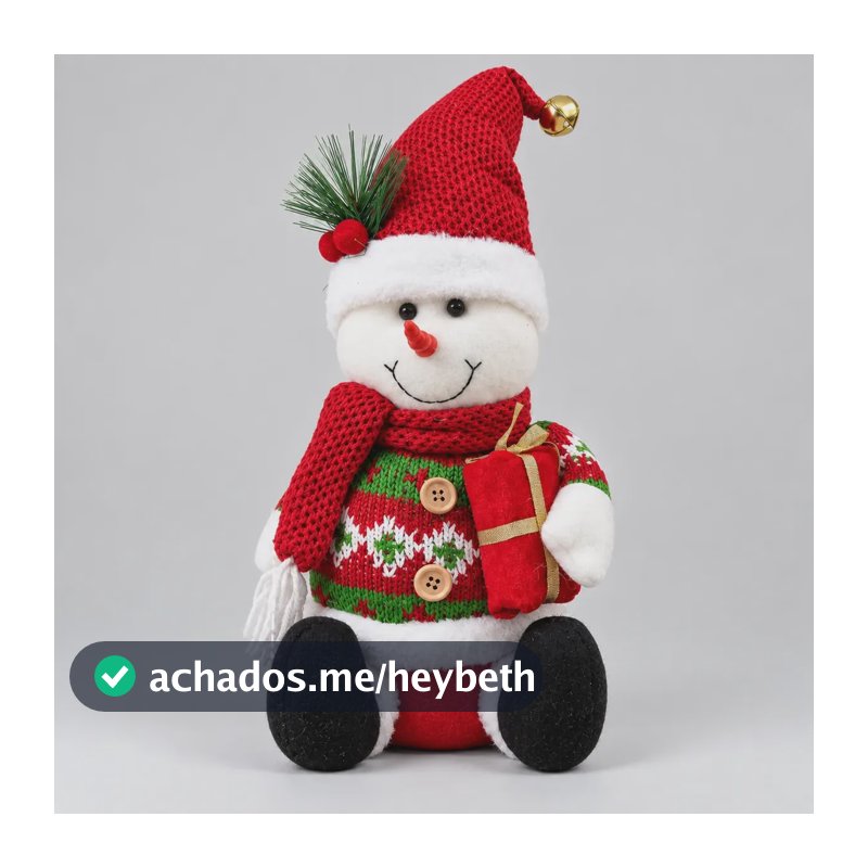 Boneco Papai Noel Natalino Decoração Natal Casa Pelucia Luxo Boneco De Neve