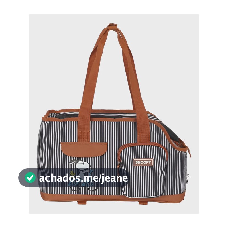 Bolsa Pet Transporte Viagem Avião Bordo Carro Snoopy 4,5kg Marrom