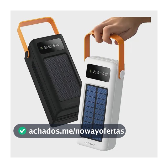 Carregador Portátil Solar 50000mAh Power Bank USB Tipo-C Preto BBMOYE