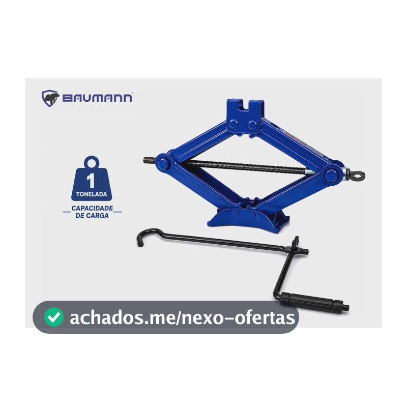 Macaco Sanfona Baumann 1 Tonelada para Carro Compacto e Resistente