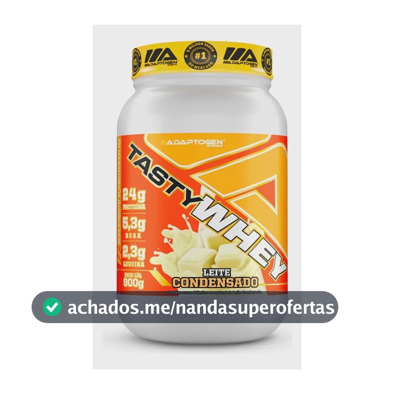 Proteína Adaptogen Science Tasty Whey Gourmet em pó sabor Leite condensado x 900g