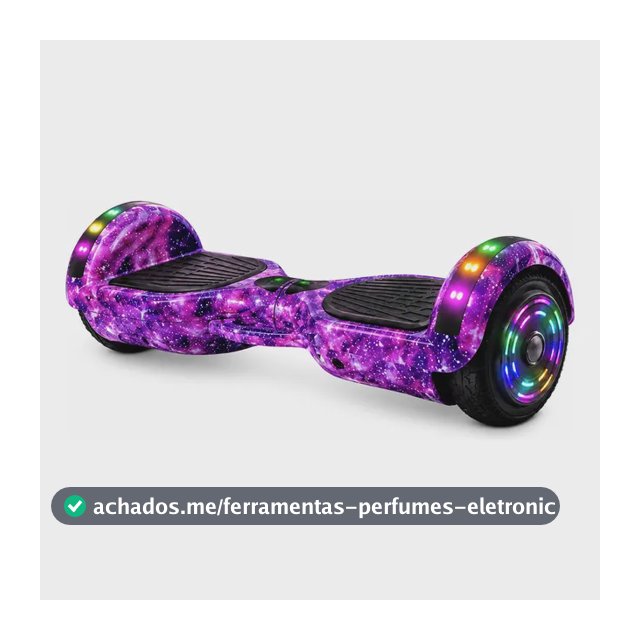 Hoverboard Overboard Eletrico Infantil 6,5 Polegadas Led Roxo