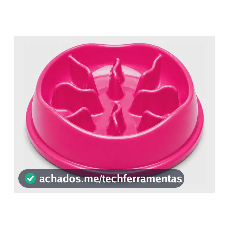 Comedouro Lento Interativo Para Cães Cachorro Pequeno 350ml 0 Pink