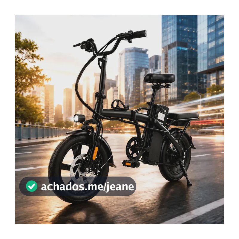 Bicicleta Elétrica Dobrável 500w 48v Adulto E-bike Urbana Preto-2
