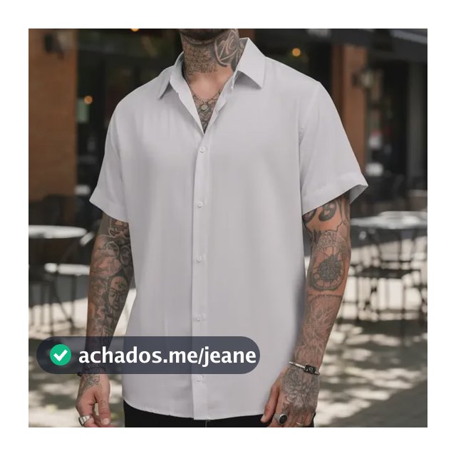 Camisa De Botão Masculina Manga Curta Social Verão Slim