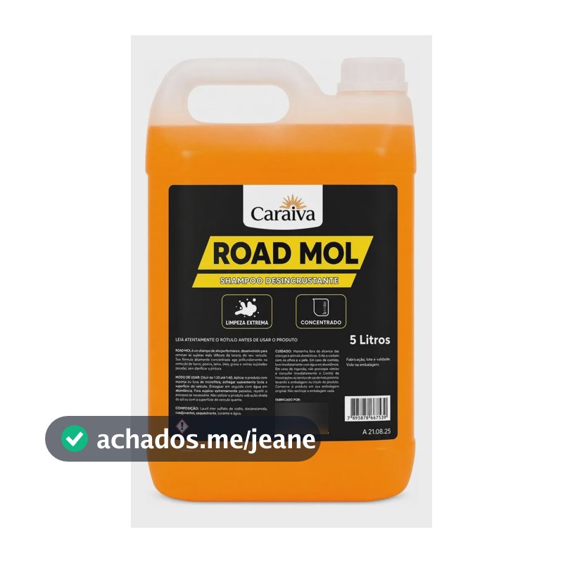 Shampoo Desincrustante Road Mol Concentrado Limpeza Pesada