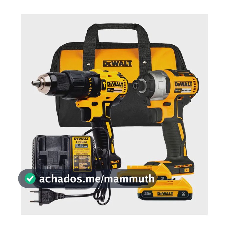 Combo Parafusadeira Furadeira de Impacto 13mm + Parafusadeira de Impacto 6,3mm DEWALT DCK276D2