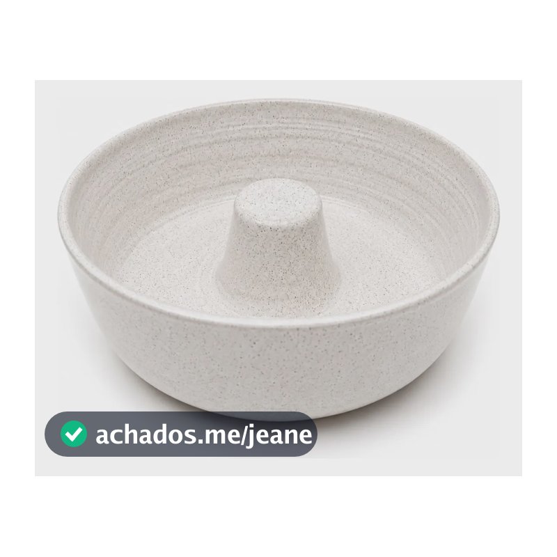Forma De Cerâmica Artesanal 23cm Para Bolos E Pudim Branco