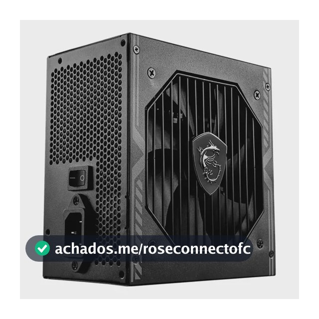 Fonte Msi Mag 650w 80 Plus Bronze Pfc Ativo A650bnl Preto
