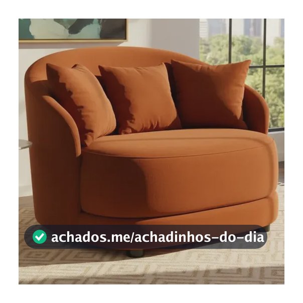 Puff Poltrona Decorativa P/ Sala De Estar Lya Conforto