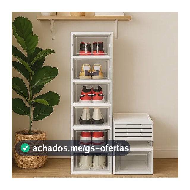 Sapateira Vertical Empilhável Caixa Sapato Tênis 6 Andares