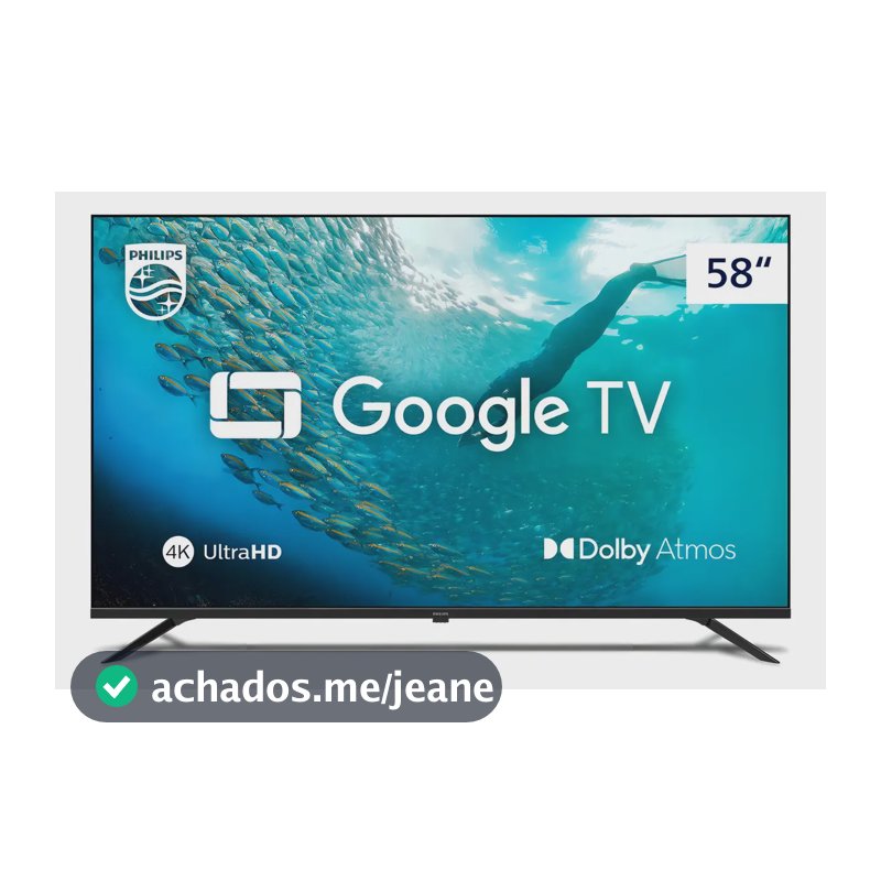 Smart Tv 4k Uhd Led 58 Philips Pug7019 Wi-fi Google Tv 3 Hd