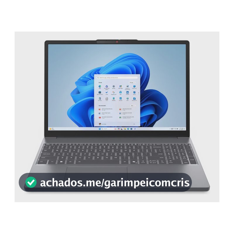 Notebook Lenovo IdeaPad Slim 3 15IRH10 Intel Core i5-13420H 8GB 512GB SSD Windows 11 15.3" - 83NS0002BR Luna Grey