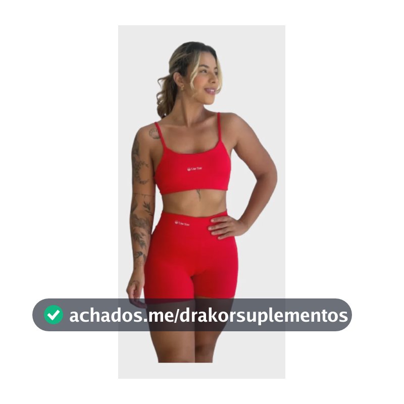Conjunto Fitness Virginia Top Shorts Meia Coxa Cintura Alta