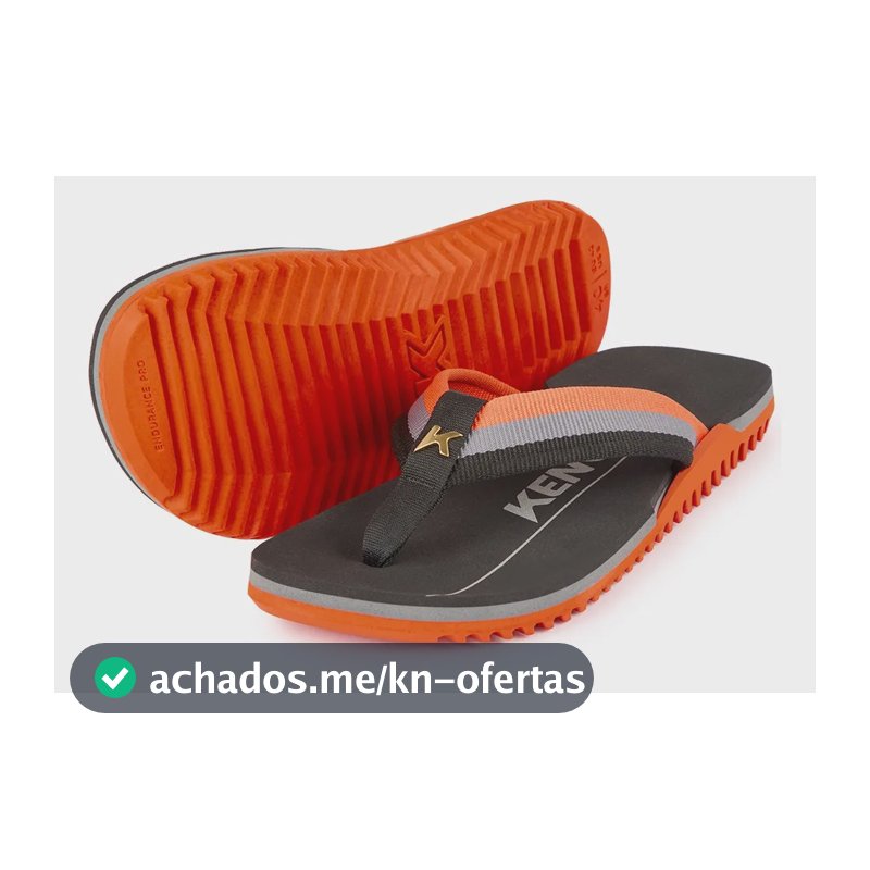 Sandália Kenner Unissex Nk6 Pro Laranja K/cinza/preto Liso 43