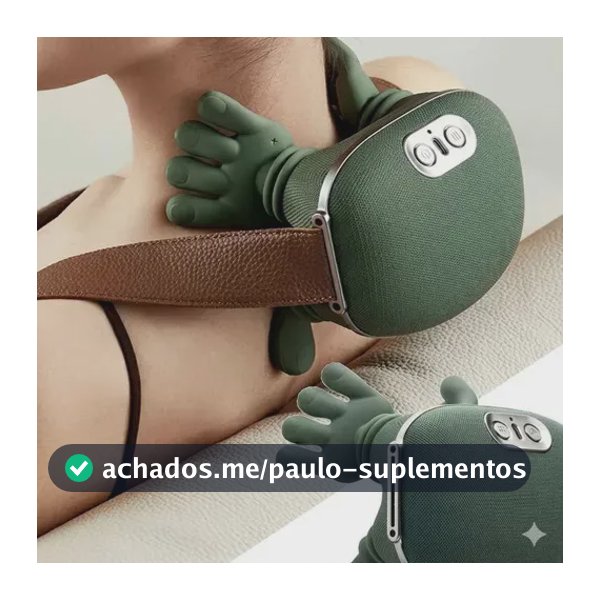 Massageador Pescoço Ombro Recarregável Maozinha Deep 3d Verde-escuro 127/220v