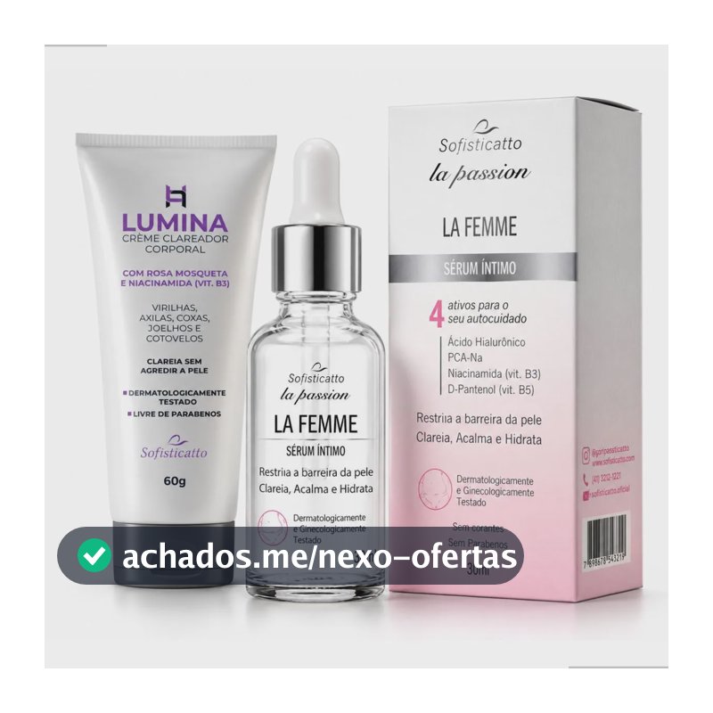 Kit Sérum Íntimo Hidratante + Creme Clareador Virilha Axilas