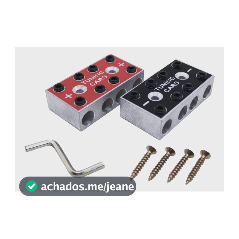 Bloco Distribuidor 4x4 Barramento Som Fixa Até 70mm Par Tc