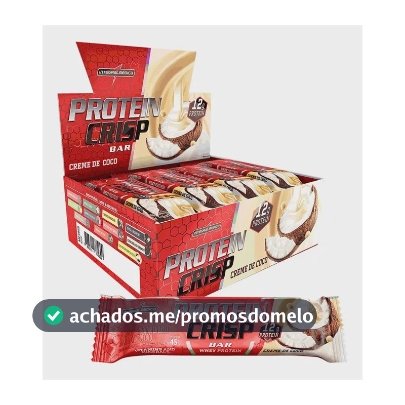 Protein Crisp Bar Creme De Coco 12 Und Integralmédica Creme De Coco