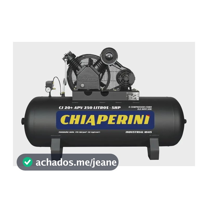 Compressor de Ar Chiaperini 250L 5HP Trifásico Alta Pressão 175PSI