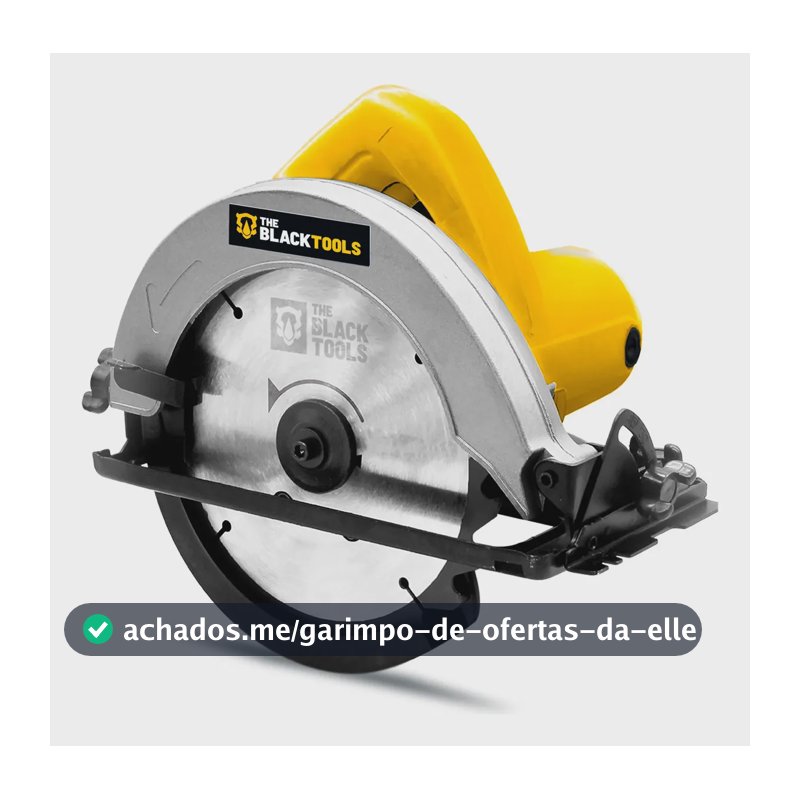 Serra Circular Profissional The Black Tools Btc1000 7.1/4 Pol. 185mm 1100w 50hz/60hz Com Disco Madeira