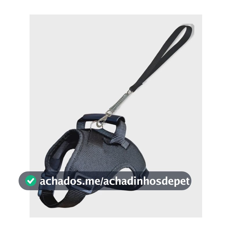 Peitoral Para Cachorro Porte Médio E Grande Confortável Cor Preto Tamanho da coleira G Império Do Pet