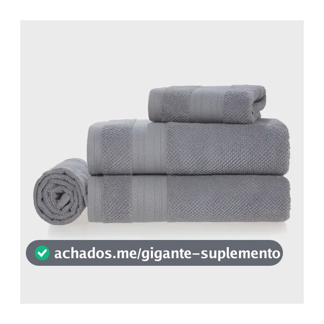 Jogo de Banho 4 Peças Fio Cardado 100% Algodão Empire Urbano cinza Karsten