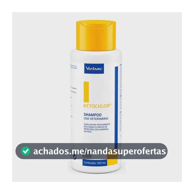 Shampoo Antisséptico/limpeza Ketochlor Sis Virbac 500 Ml Suave