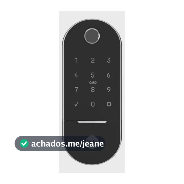 Fechadura Elétrica Yale Lia Preta Com Detalhe Cromado Preto Com Cromado