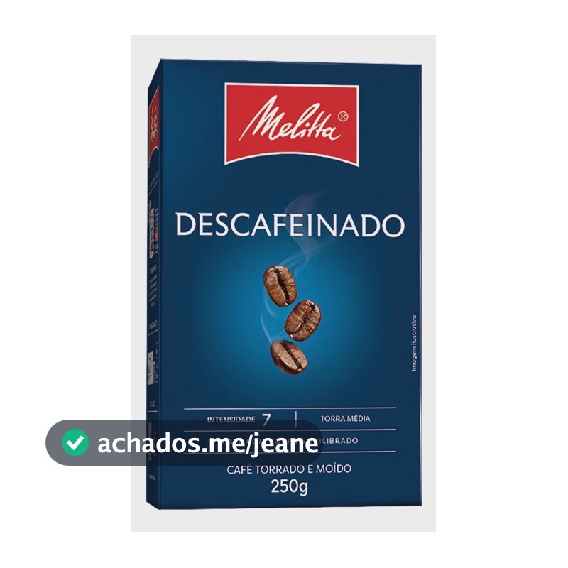 Café Torrado e Moído Descafeinado Melitta Caixa 250g