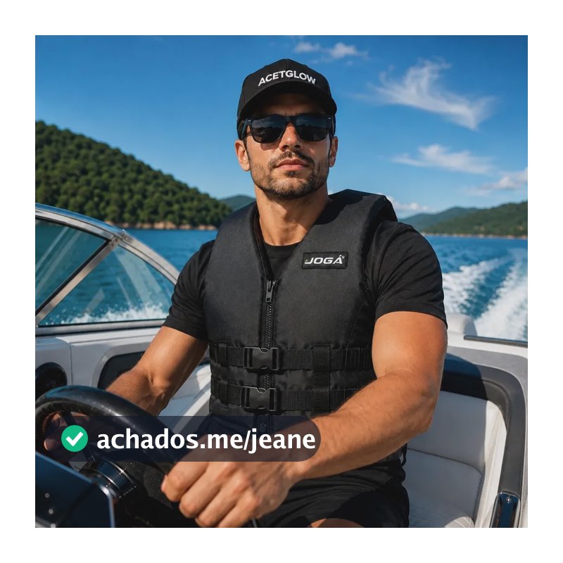 Colete Wave Jogá Salva Vidas Flutuação Adulto - Envio Rápido Preto 90