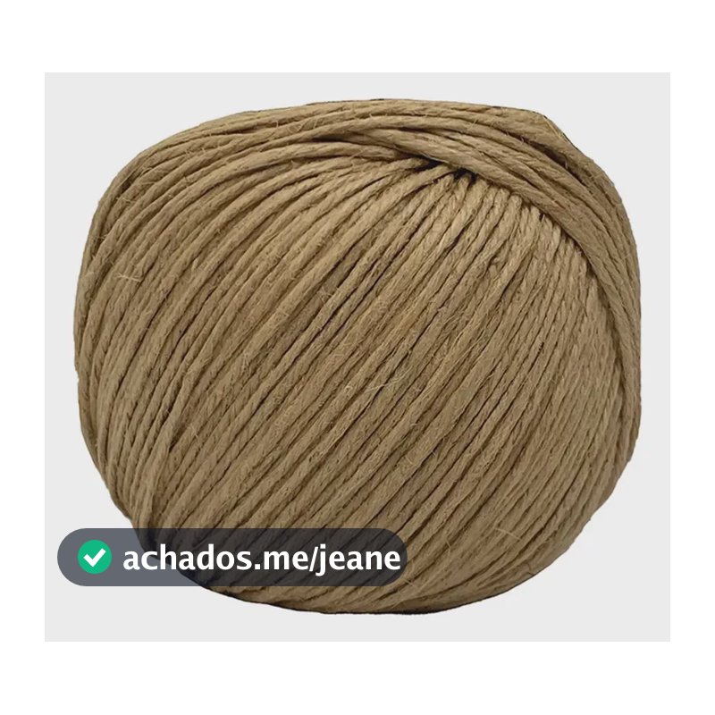 Fio Cordão Rami 2mm Rolo 200g Sisal Convite Aprox 180mt Cru / Bege