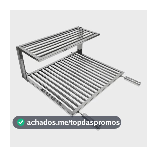 Grelha Parrilla Inox Uruguaia Com Descanso 40 45 50 55 60cm