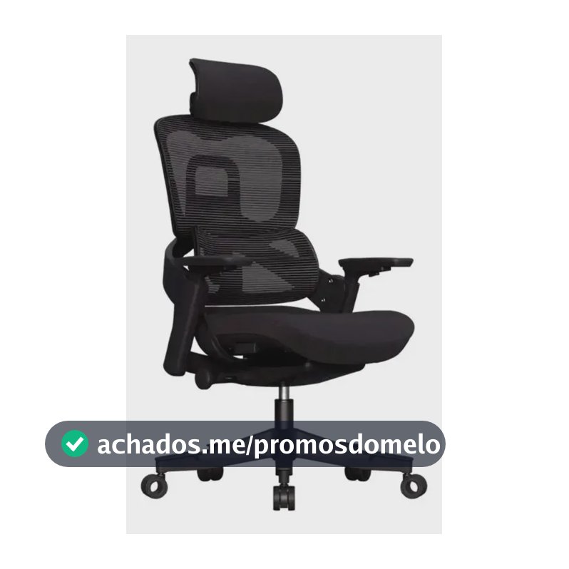 Cadeira De Escritorio Elements Calira Mesh Respirável Suporte Lombar Preta