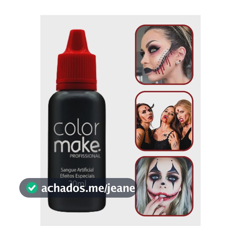 Sangue Artificial Vermelho Escuro Maquiagem 20 ML