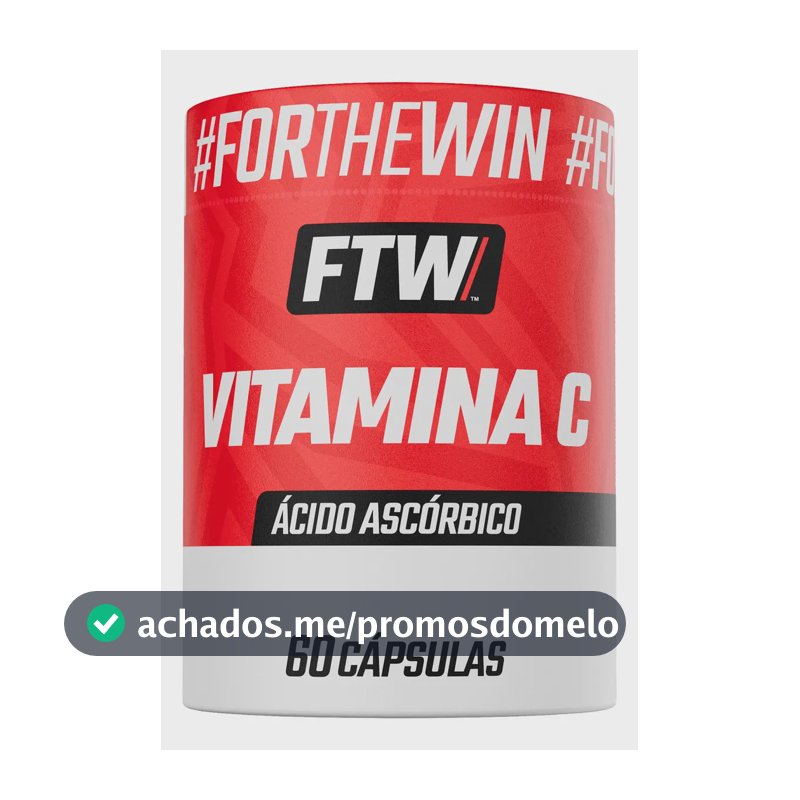 Vitamina C Ácido Ascórbico 60 Cápsulas - Ftw Sem Sabor