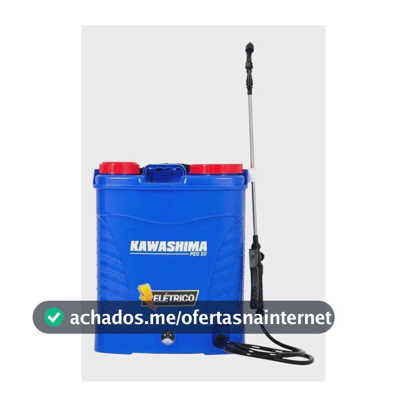 Pulverizador Costal a Bateria Kawashima 20L Azul com Bico Ajustável
