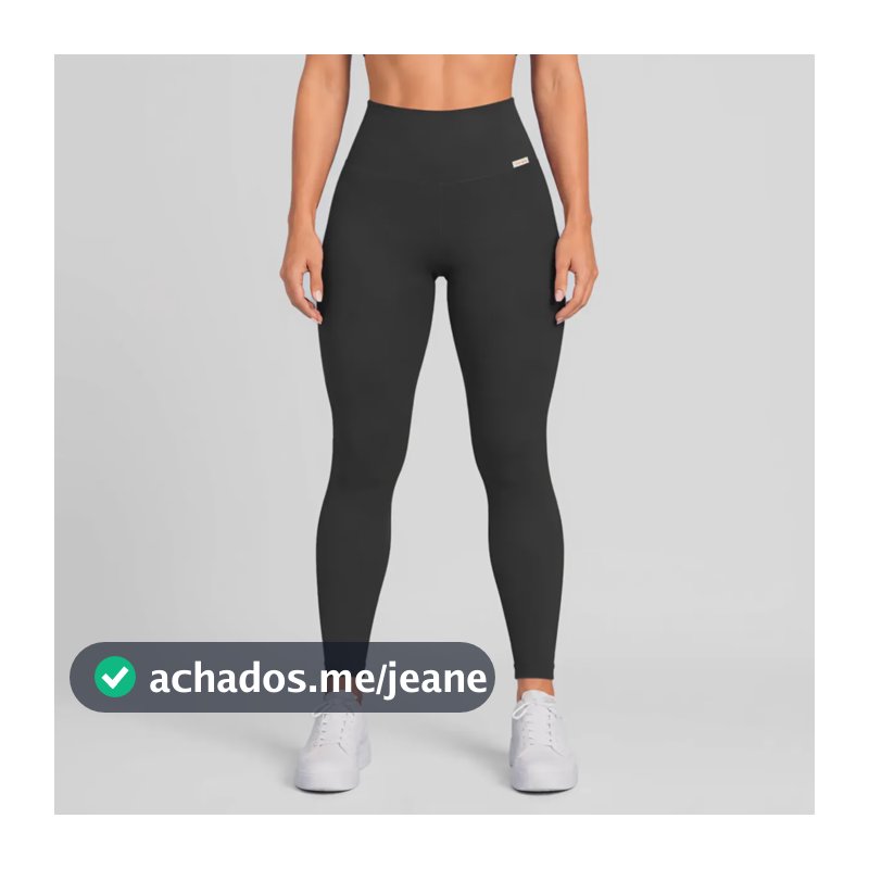 Calça Legging Lisa Feminina Cintura Alta Fitness Academia Preto Liso Gg