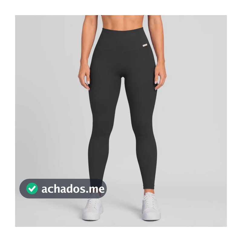 Calça Legging Lisa Feminina Cintura Alta Fitness Academia Preto Liso Gg