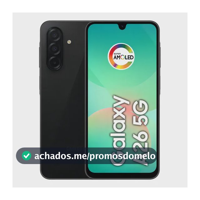 Celular Samsung Galaxy A26 5g 256gb, 8gb Ram, Câmera De 50mp, Ip67, Tela Super Amoled 6.7 , Nfc - Preto