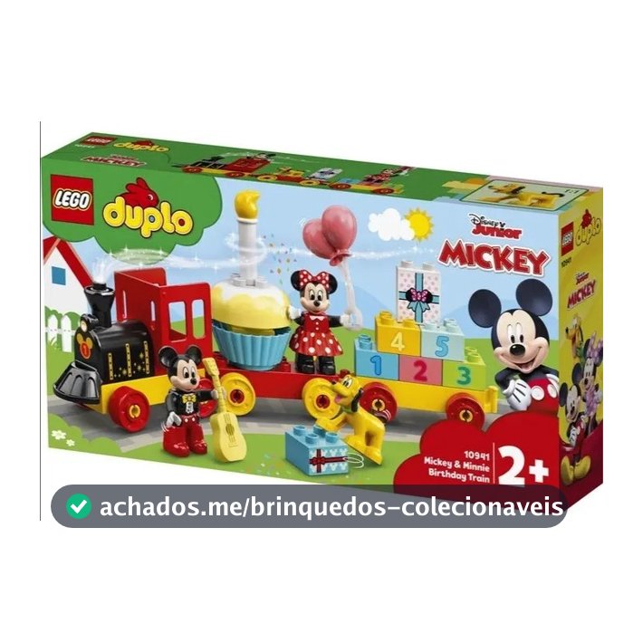 Lego Duplo 10941 - Trem de Aniversário de Mickey e Minnie, 22 unidades