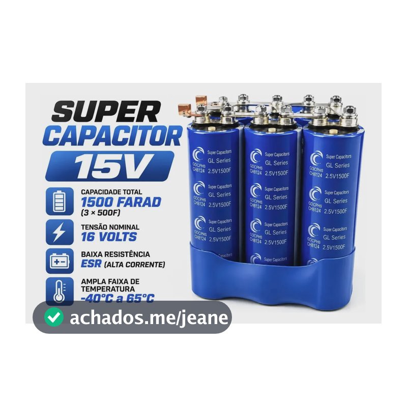 Mega Capacitor Som Automotivo 1500 Farad Inversor Solar