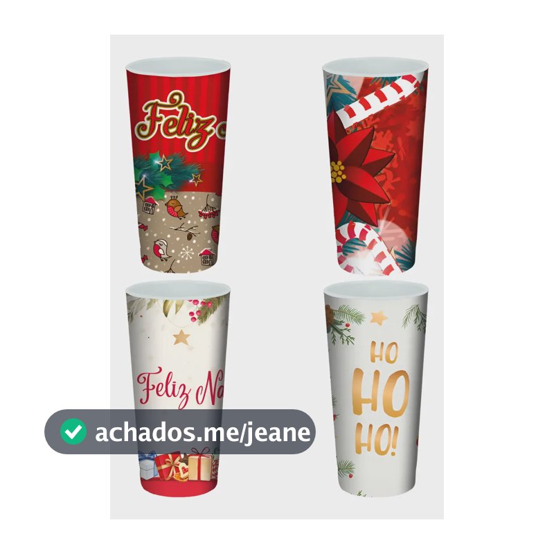 12 Copos Twister 350ml Personalizado Lembrancinha Natal Colorido