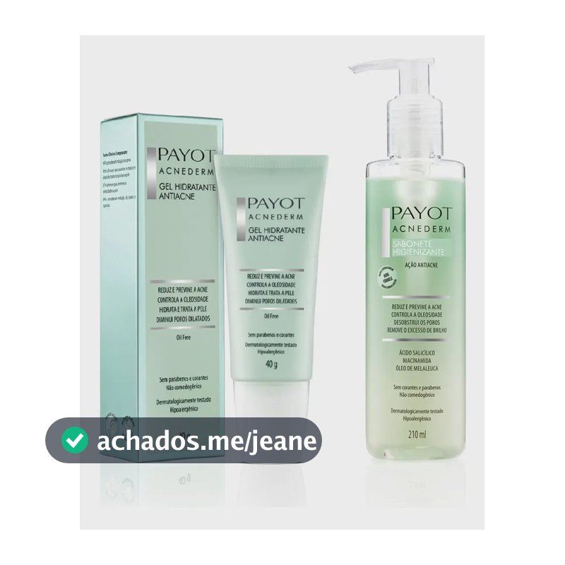 Kit Facial Antiacne Sabonete + Gel Acnederm Payot