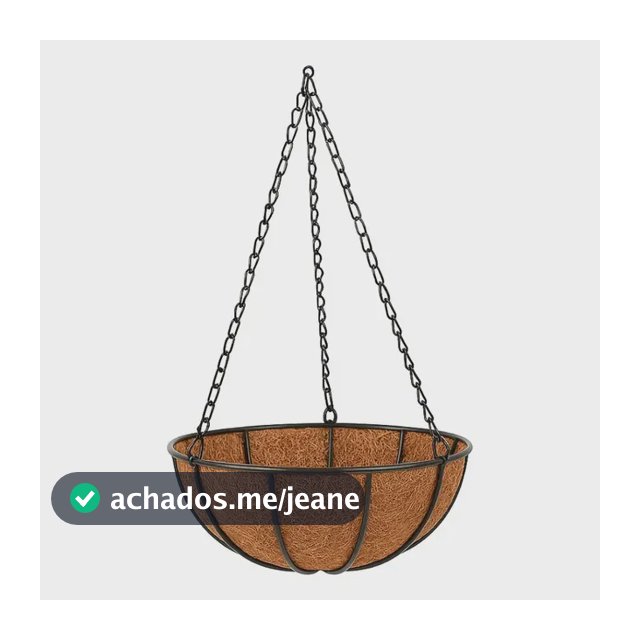 Vaso De Fibra De Coco Suspenso Corrente Para Plantas 25cm