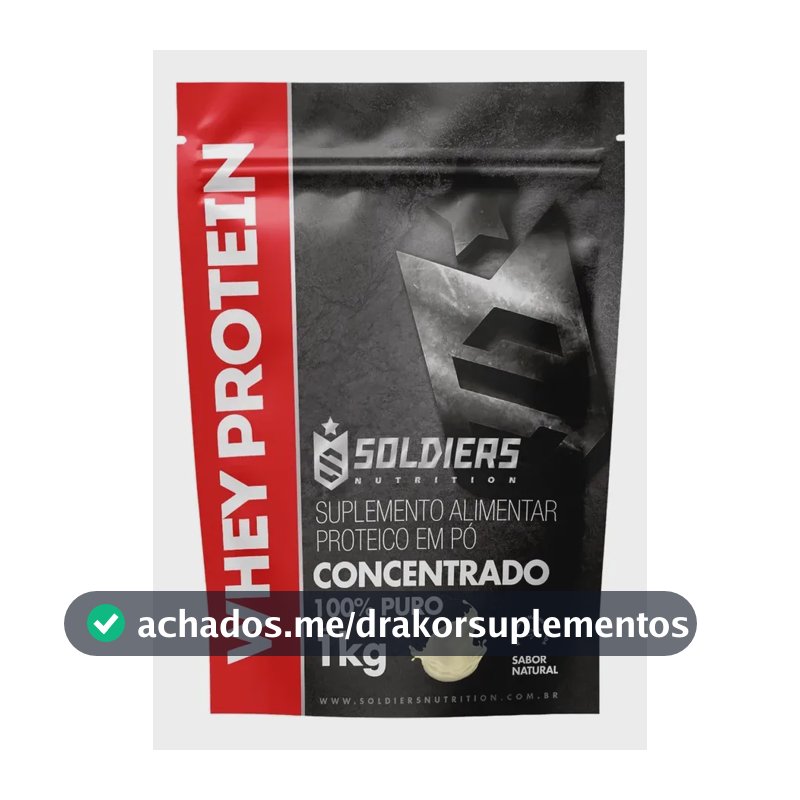 Whey Protein Concentrado 1Kg Sabor Natural 100% Puro Importado On / Optimum - Soldiers Nutrition
