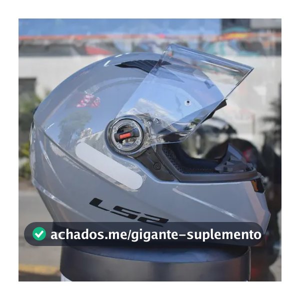 Capacete Integral Para Moto Ls2 Ff358 Monocolor Cinza Tamanho 58 M Brilhante