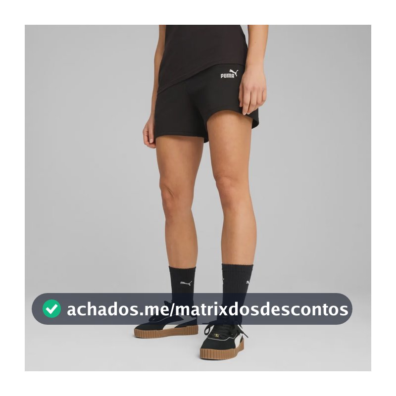 Short Feminino Tad Essentials 5  Woven Puma Preto Lisa P