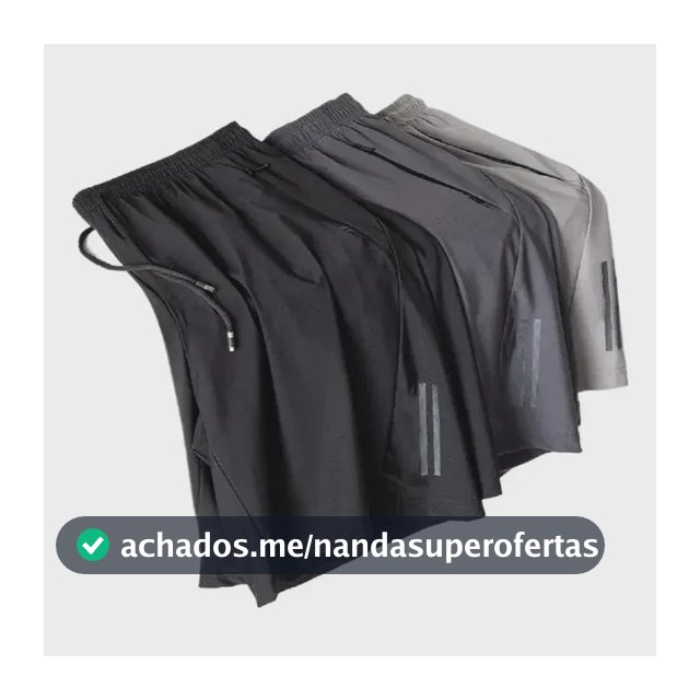 Kit 3 Bermuda Masculina Importada Seda  Secagem Rápida